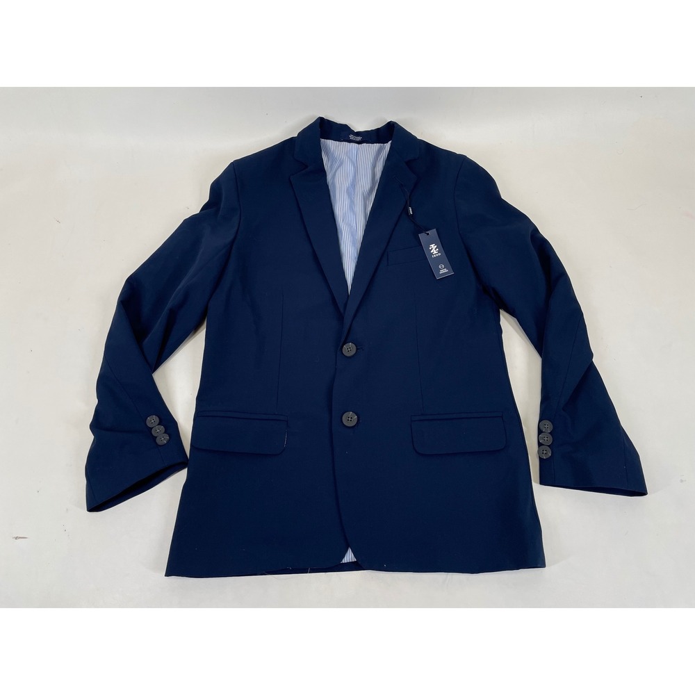 IZOD Boys Stretch Blazer Jacket Bank Blue Size 12 Regular ITSFD03F NWT